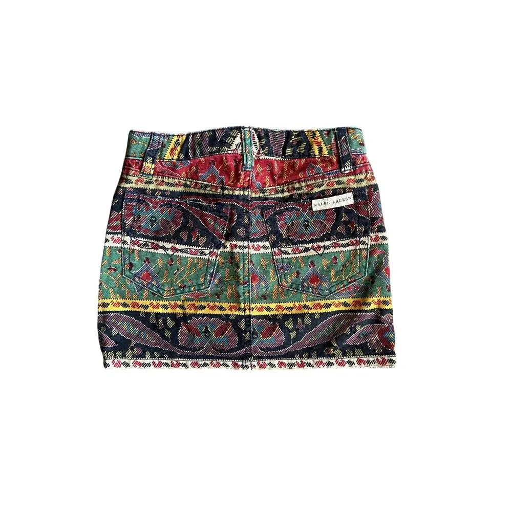 Ralph Lauren Girls Denim Skirt Multicolor Size 6